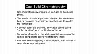 Classification of chromatographic techniques