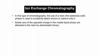 Classification of chromatographic techniques