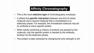 Classification of chromatographic techniques