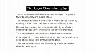Classification of chromatographic techniques