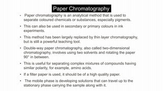 Classification of chromatographic techniques