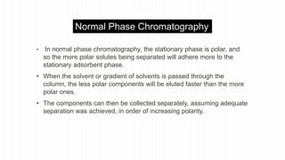 Classification of chromatographic techniques