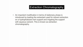 Classification of chromatographic techniques