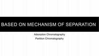 Classification of chromatographic techniques