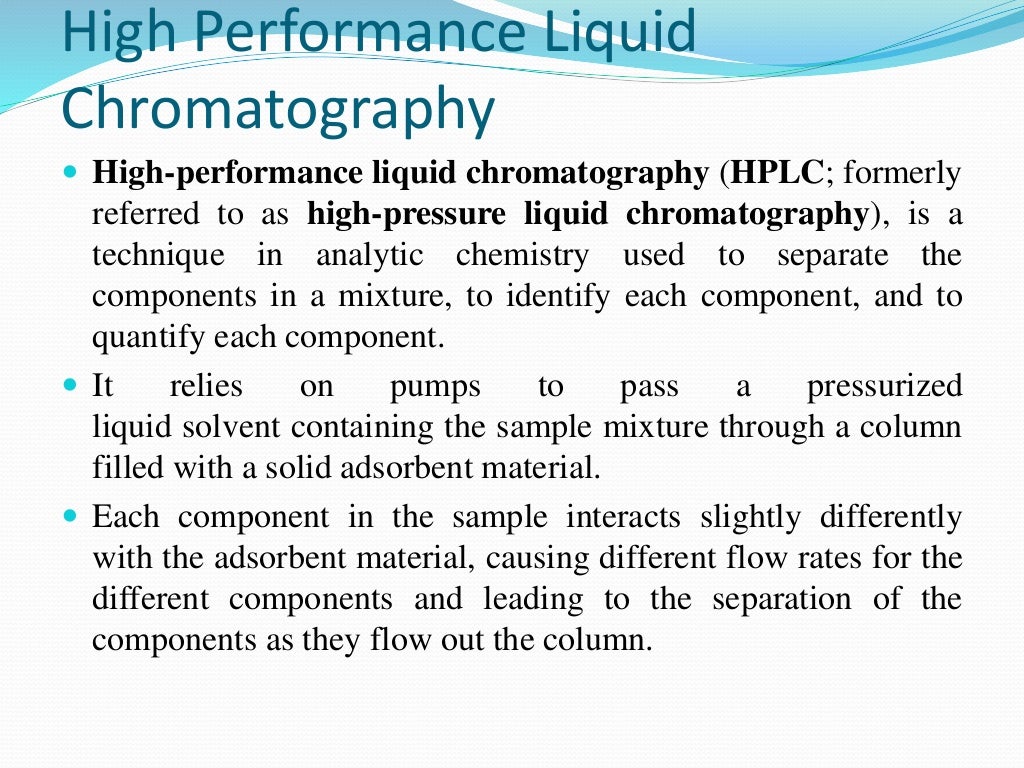 Classification of chromatography