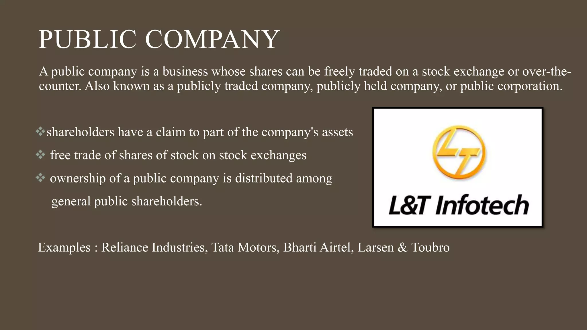 Classification of companies. (bl ppt) PPTX