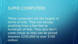 Classification of Computer according to their size | PPT