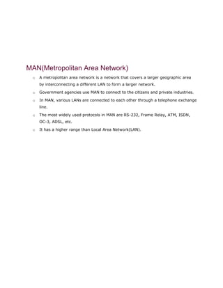Network Classification Man Classification of computer network | PDF