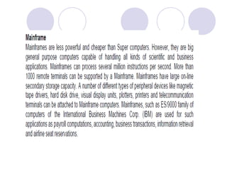 Classification of computers