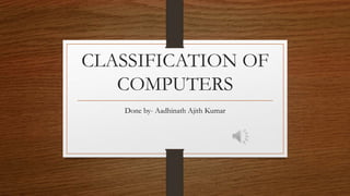 Classification of computers | PPT