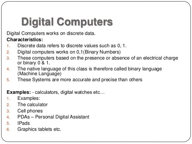 classification of computers by type examples of personal characteristics