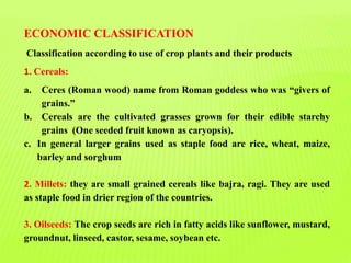 Classification of crops | PPTX