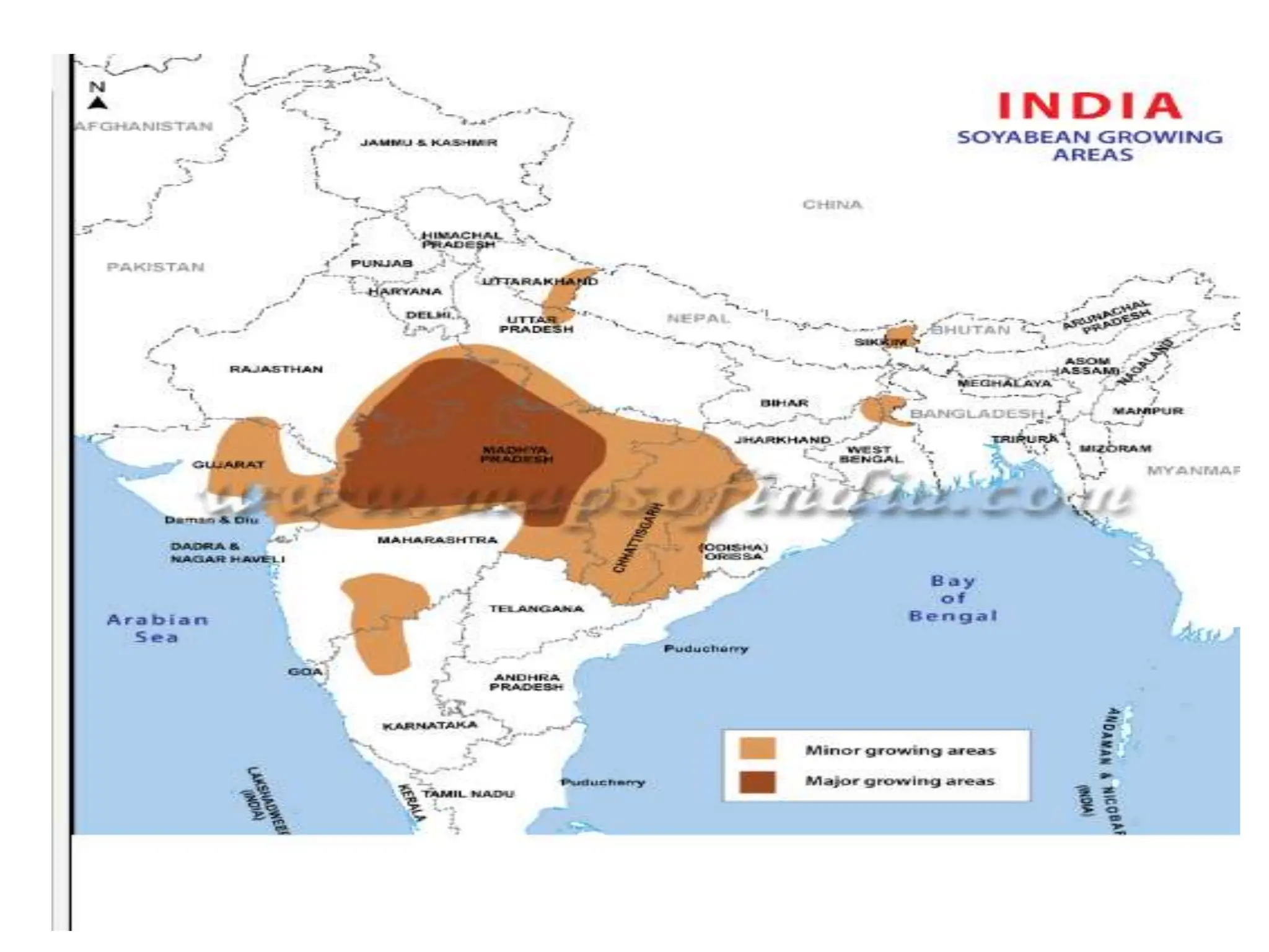 DISTRIBUTION OF MAJOR FIELD CROPS
 