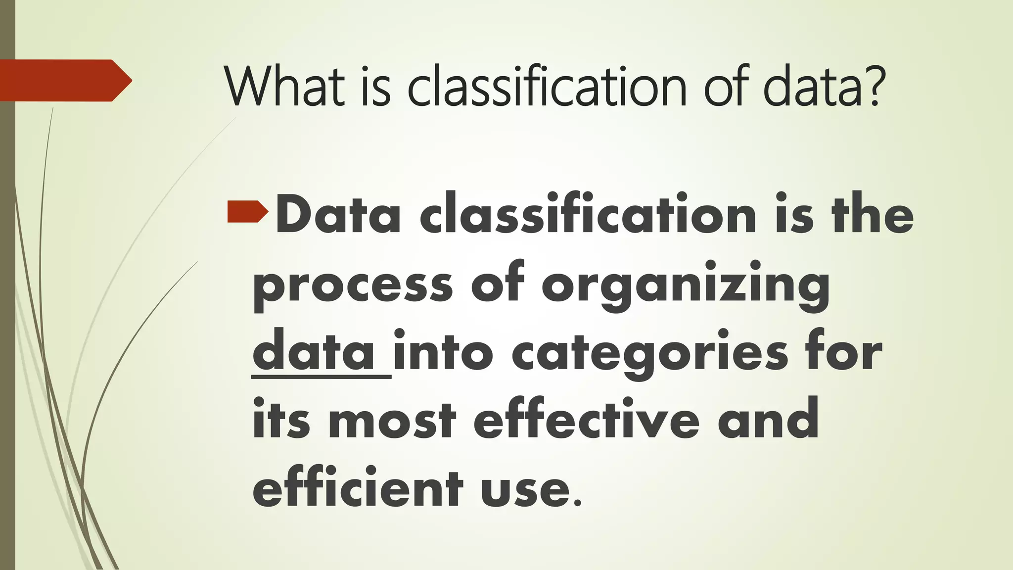 Classification of data | PPT