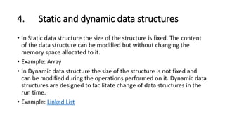 Data Structures: Classification of Data Structures | PPT
