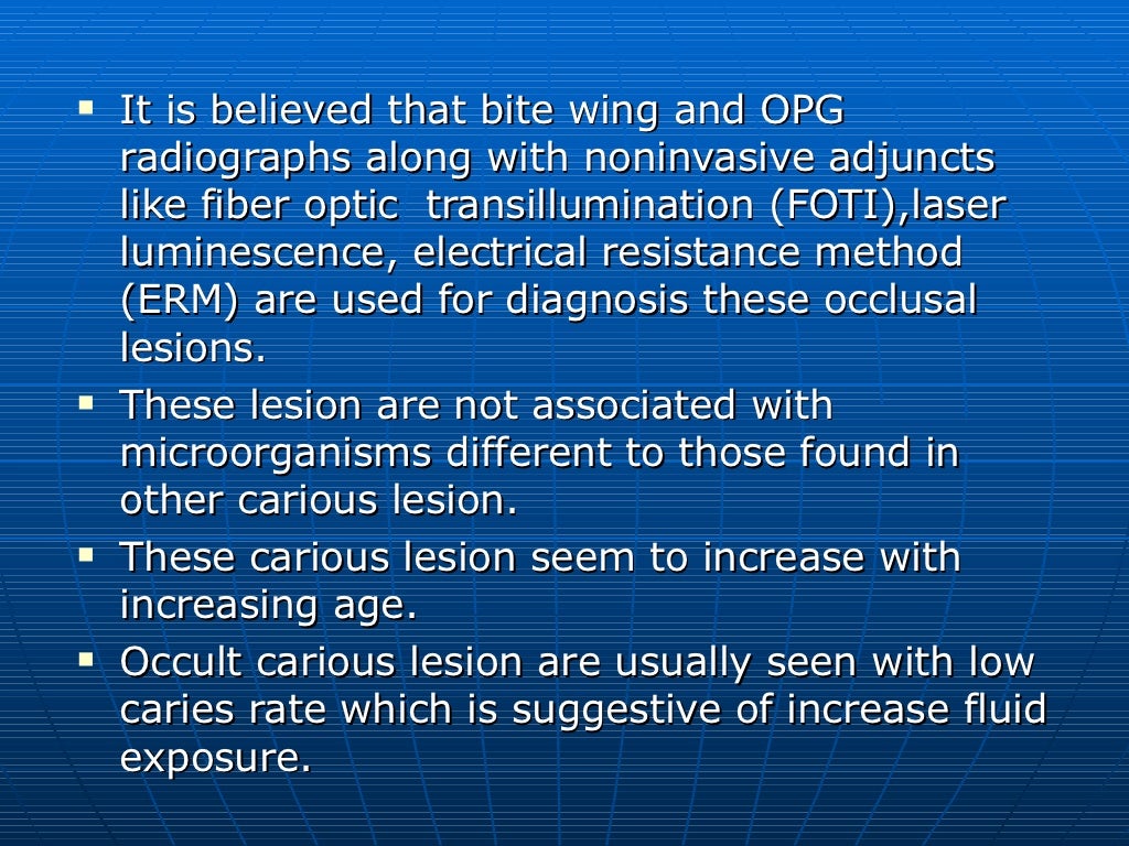 Classification Of Dental Caries