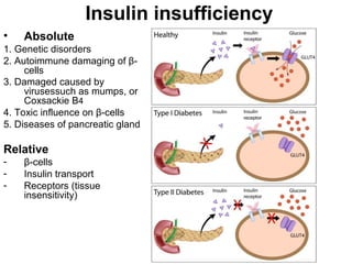 Type 2,
or noninsulin-dependent diabetes mellitus (NIDDM)
• Type 2 is the most
common form of
diabetes, accounting
for 95 ...