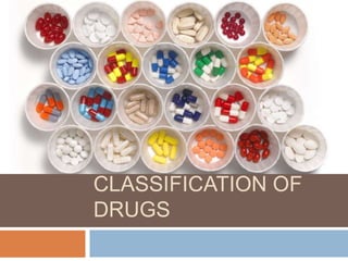 CLASSIFICATION OF
DRUGS
 