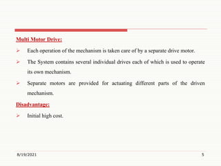 Classification of electric drive with advantage and disadvantage | PDF