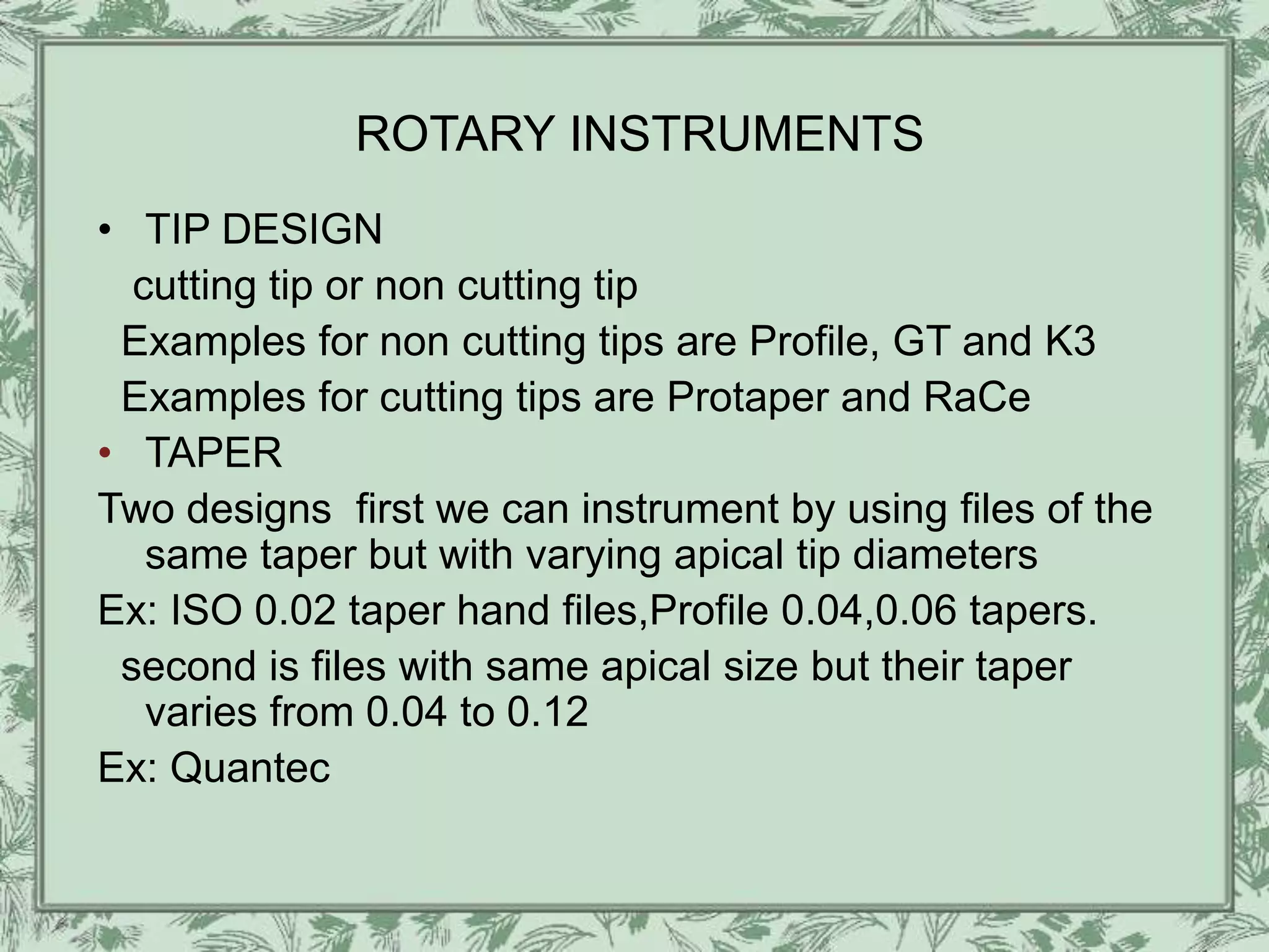 CLASSIFICATION OF ENDO INSTRUMENTS | PPT