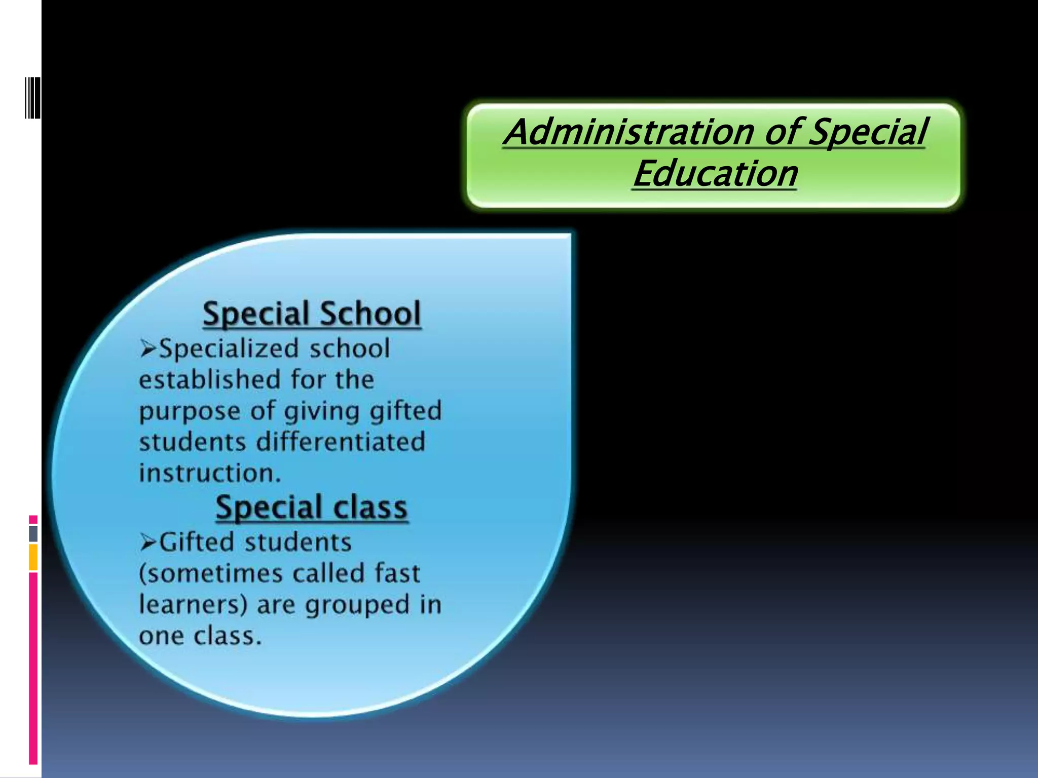 Administration of Special
Education
 