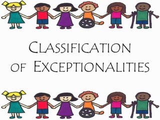 CLASSIFICATION
OF EXCEPTIONALITIES
 