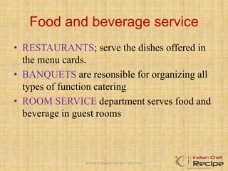 CLASSIFICATION OF FOOD AND BEVERAGE DEPARTMENT | PPTX