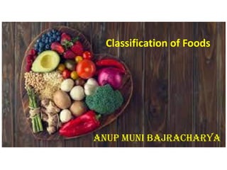 Classification of Foods
Anup Muni BAjrAchAryA
 