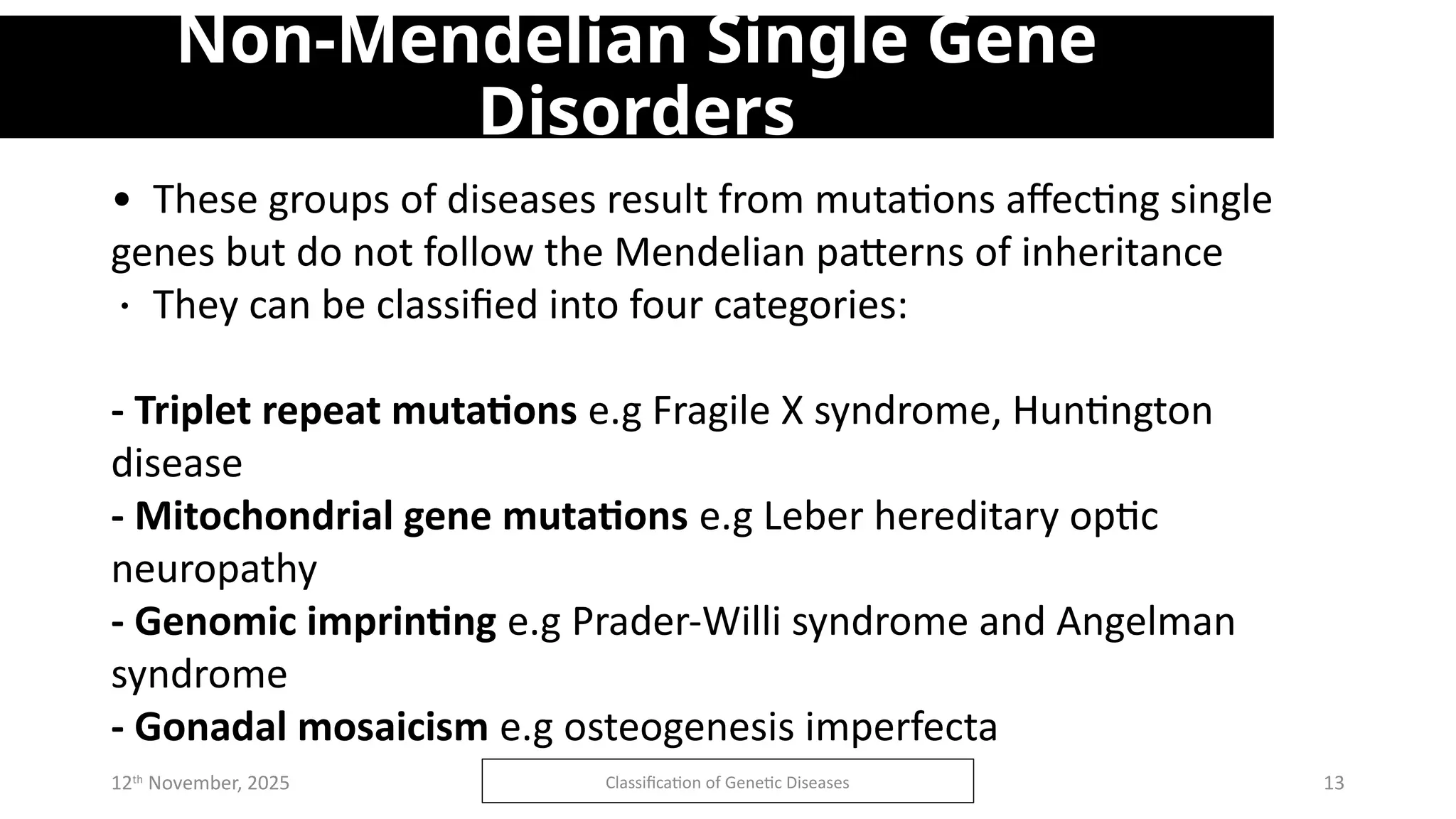Inheritance Triplets Classification of Genetic Diseases-1.pptx