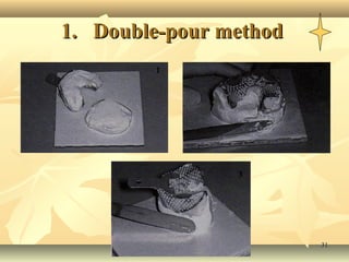 1. Double-pour method
        1               2




                3




                        31
 