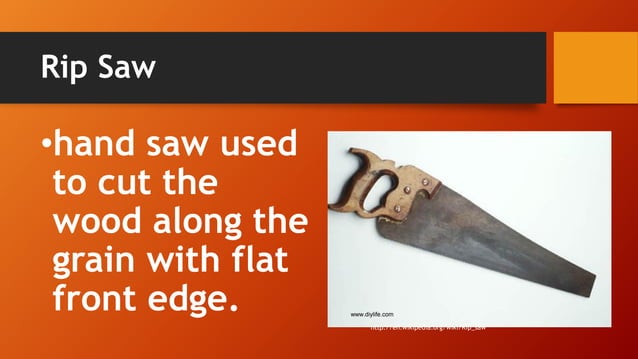 Classification of Hand Tools - PART 2