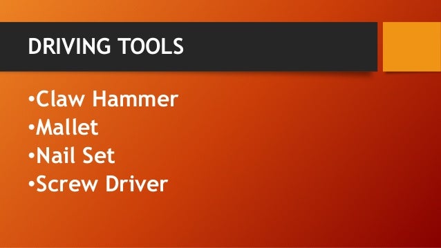 classification of hand tools - part 3
