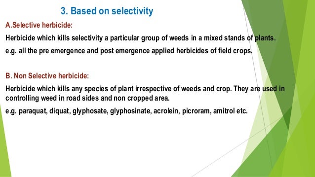 Classification Of Herbicides