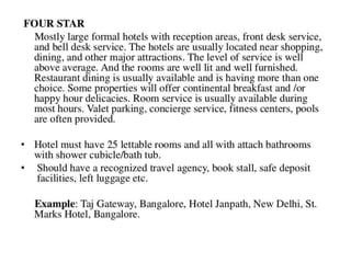 Classification of hotels by G.Arvind