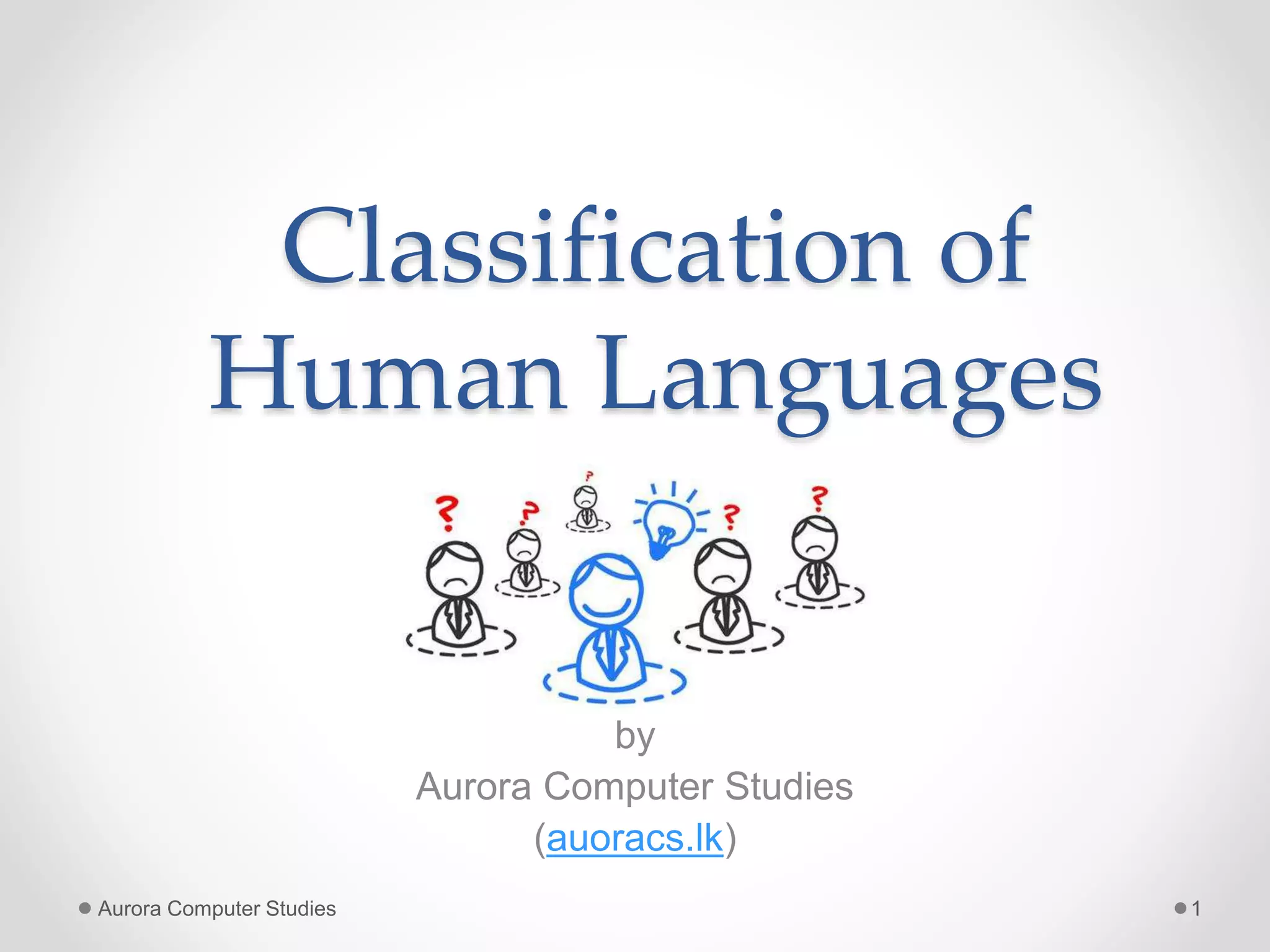 Classification of human languages | PPT