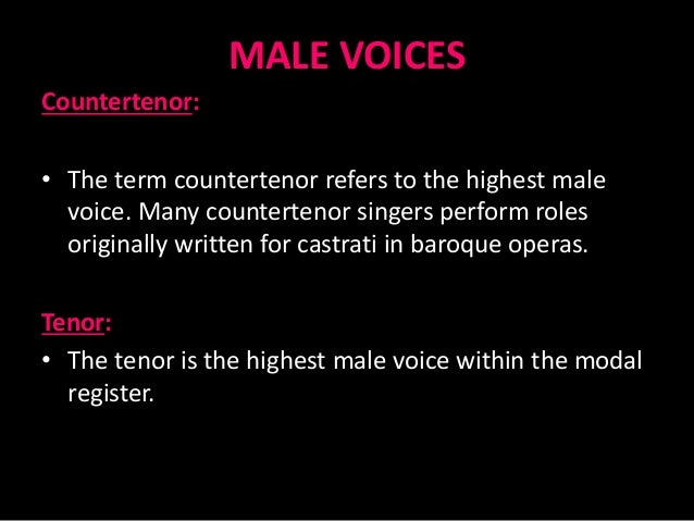 classification of human voice
