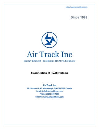 Tdf Hvac Systems.pdf Classification of hvac systems | PDF