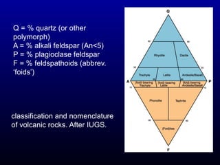 Igneous Petrology-Classification of igneous rocks | PPTX