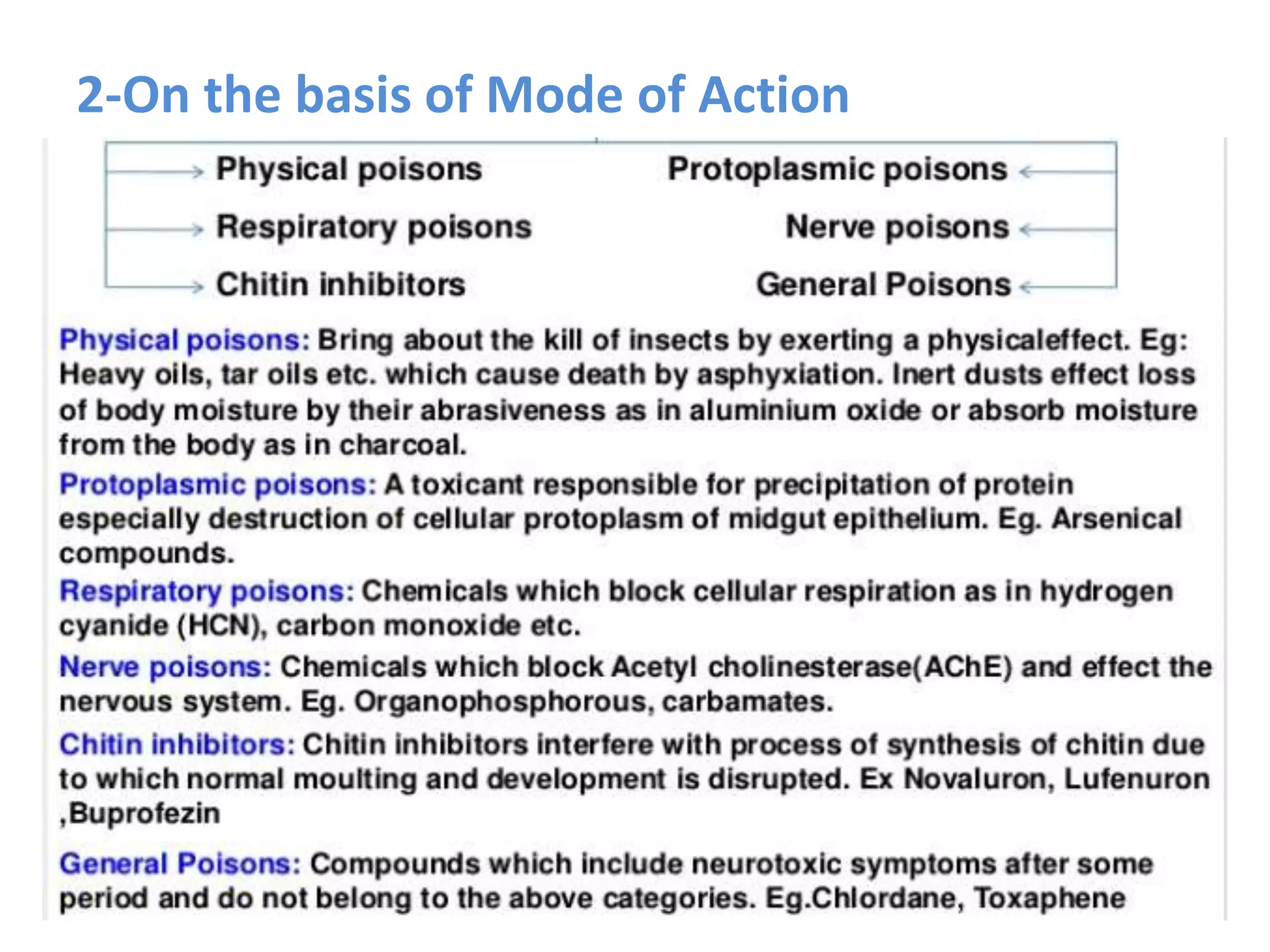 2-On the basis of Mode of Action
 