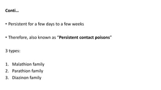 Classification of insecticides on the basis of their mode of entrry | PPTX