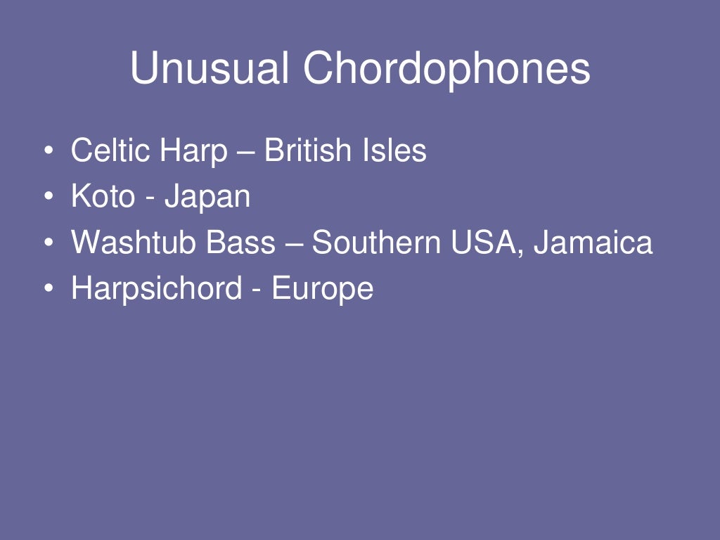 Classification of instruments