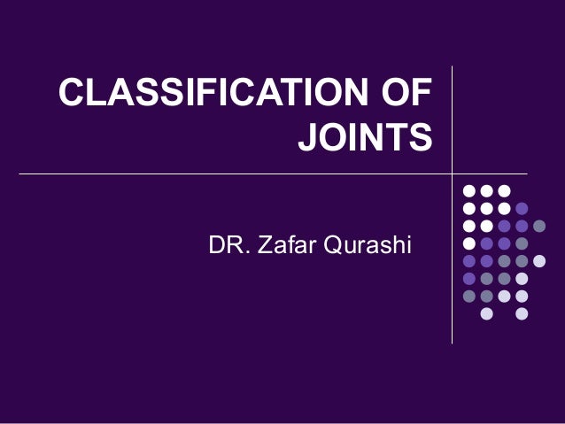 Joint Classification Chart