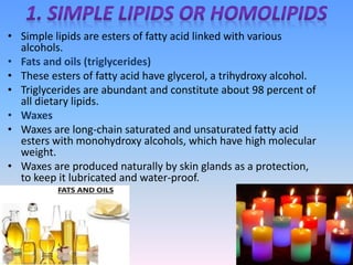 Classification of lipids according to chemical structure | PPTX