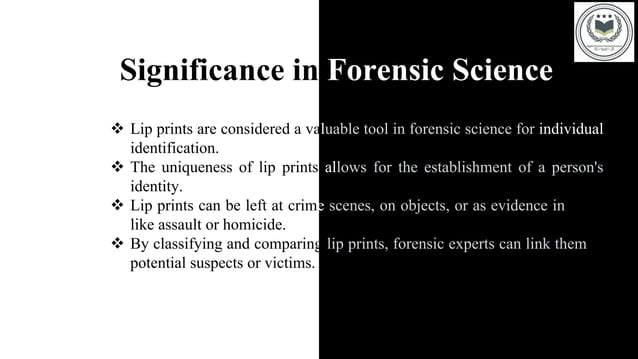 classification of lip prints | PPTX | Crime & Harmful Acts to ...