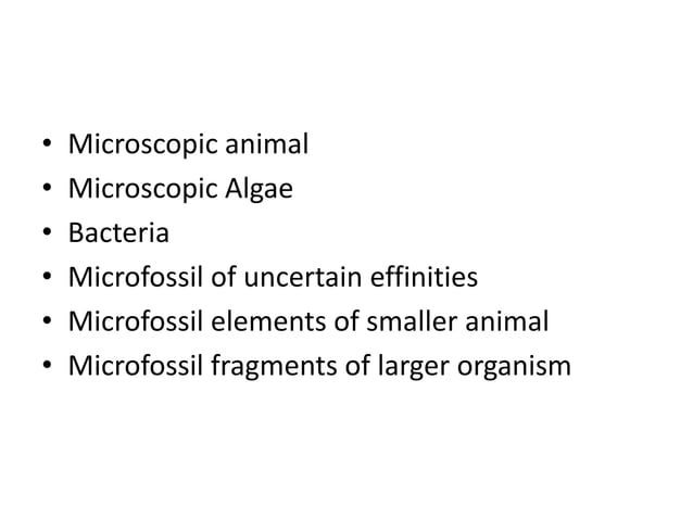 Classification of micro fossil theory | PPTX