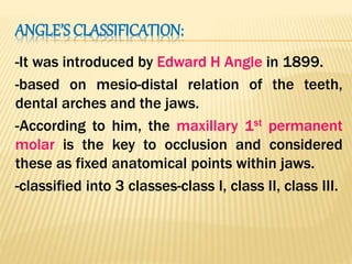 Classification of malocclusion | PPTX