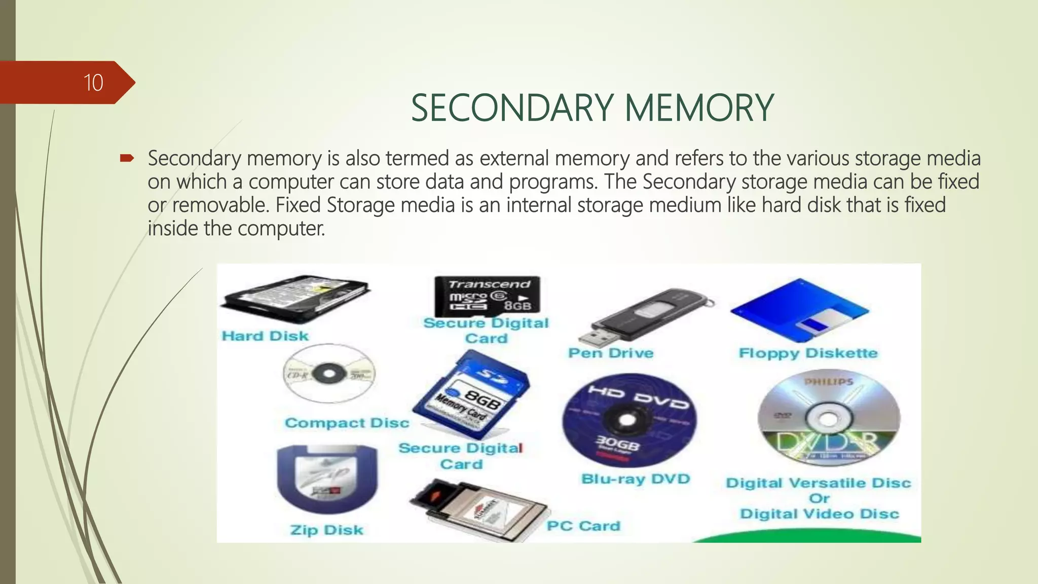 Classification of memory ppt