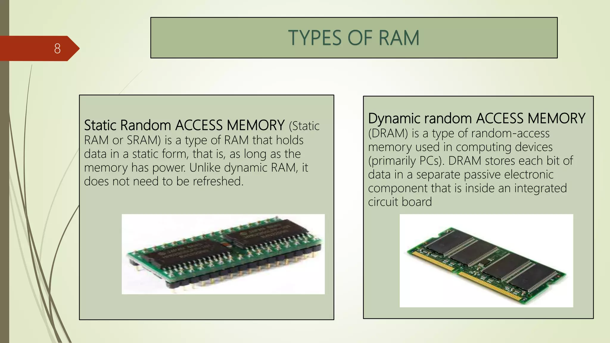 Classification of memory ppt