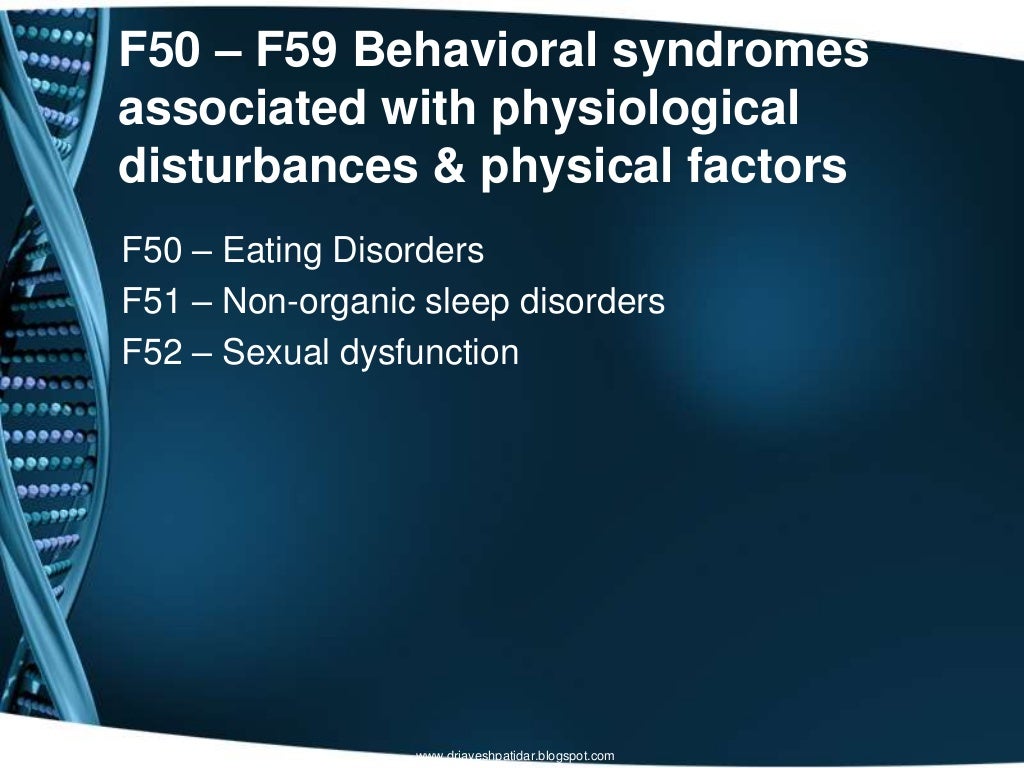 Classification Of Mental Disorder