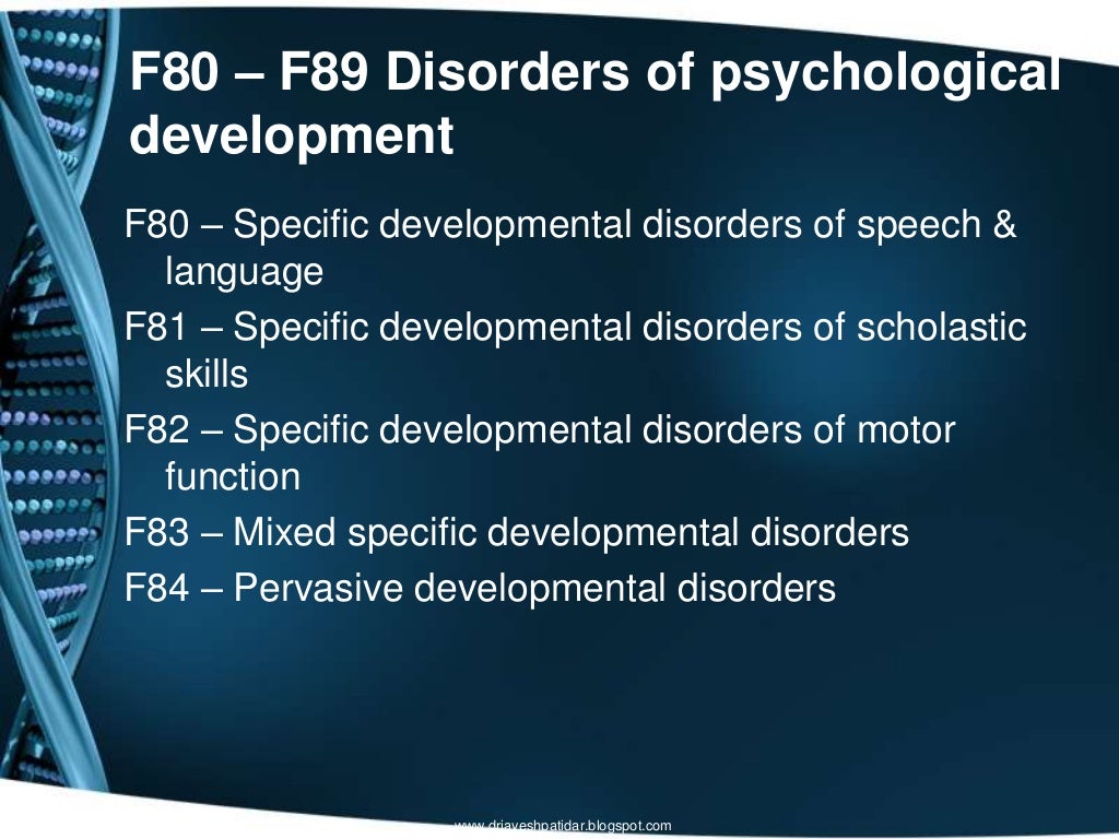 Classification Of Mental Disorder
